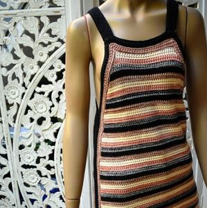 Free People crochet knit 70s style dress